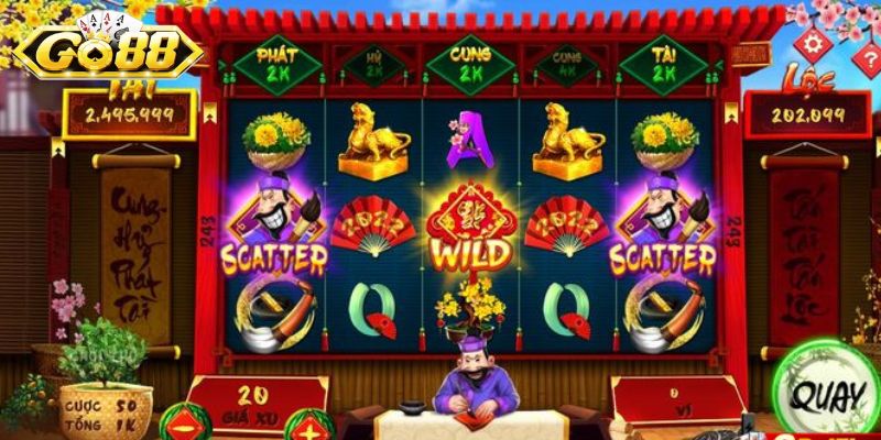 Giao diện xịn sò và bắt mắt tại quay hũ Go88